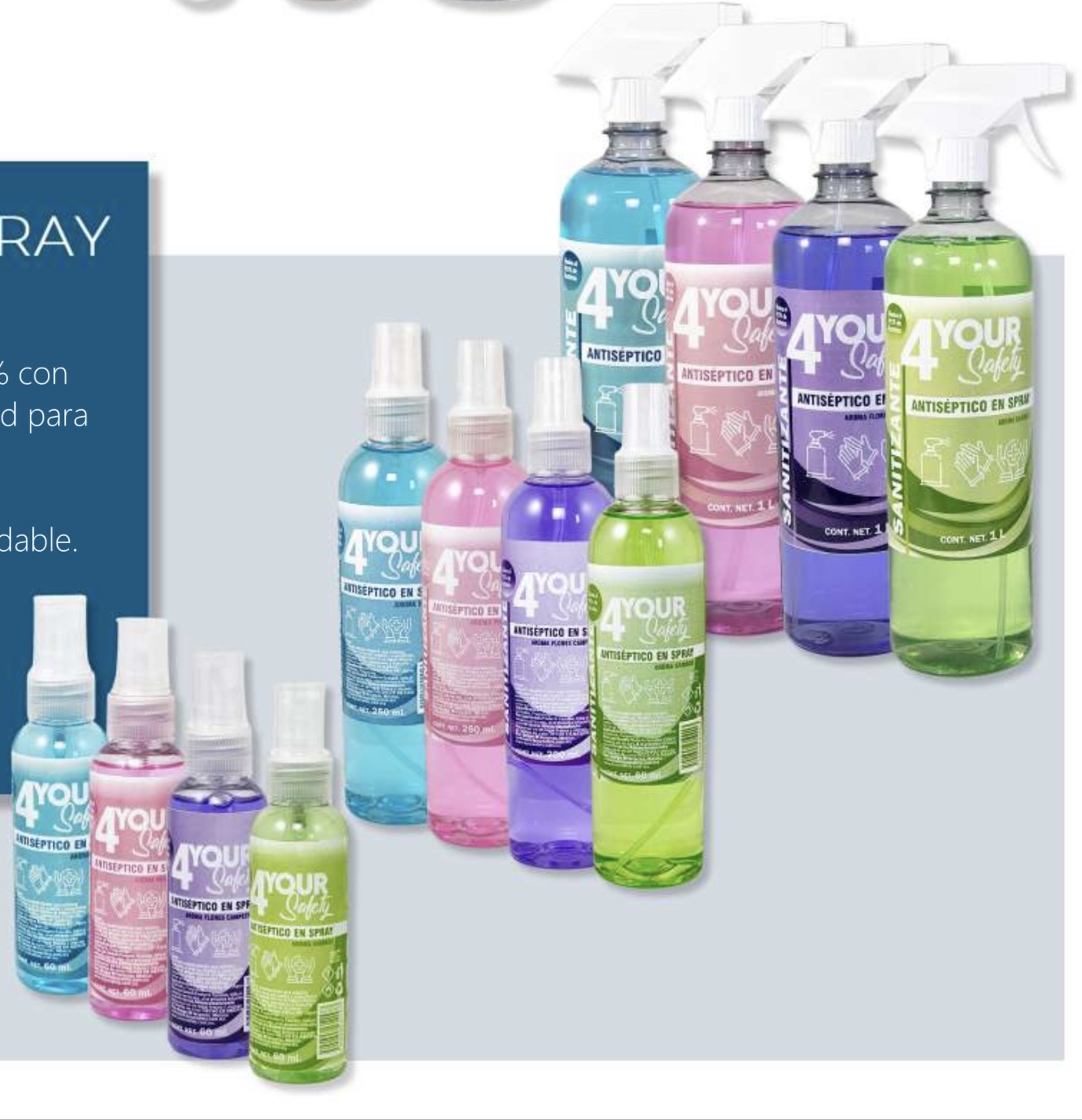 Sanitizante con Aroma (Primavera, Flores Campestres, Dreams, Bambú) - 1 L