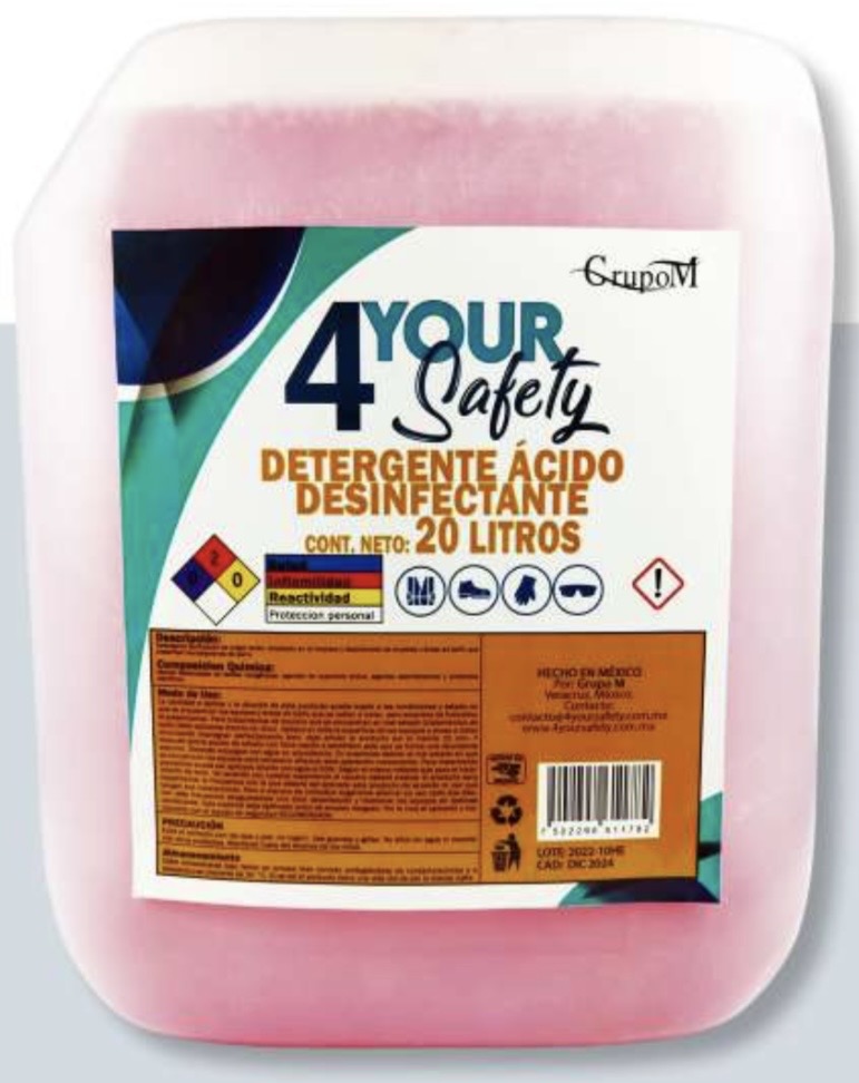 Detergente Ácido Desinfectante - 20 L